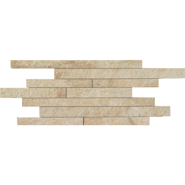 Multiquartz - Beige   Mosaic tile  Muretto 30x60cm  9,5mm