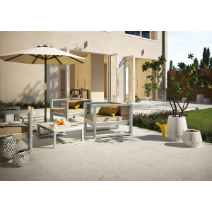 Multiquartz20 - White  Terrassenfliese  60x60cm  20mm