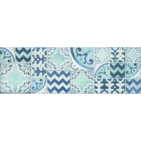 Pottery Wall - Light/Turquoise/Ocean   Decorative tile Azulejo 25x76cm   9mm