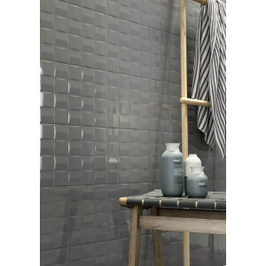 Pottery Wall - Slate  Wandfliese STR CUBE 3D 25x76cm   9mm