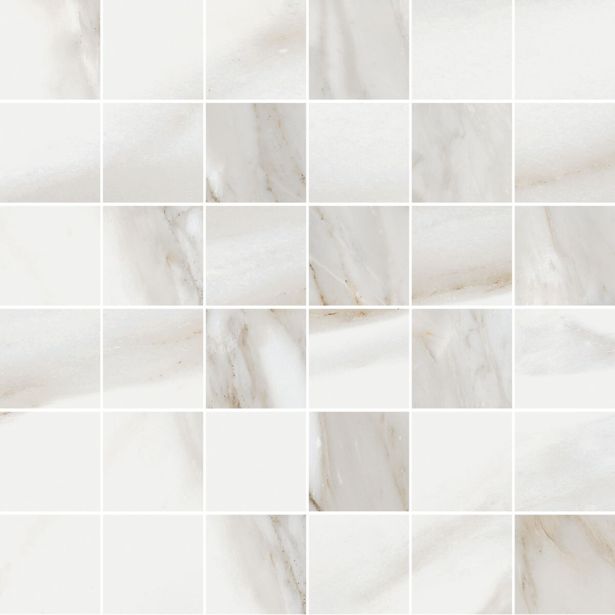 White Marble - Mosaic tiles - Monocolore36