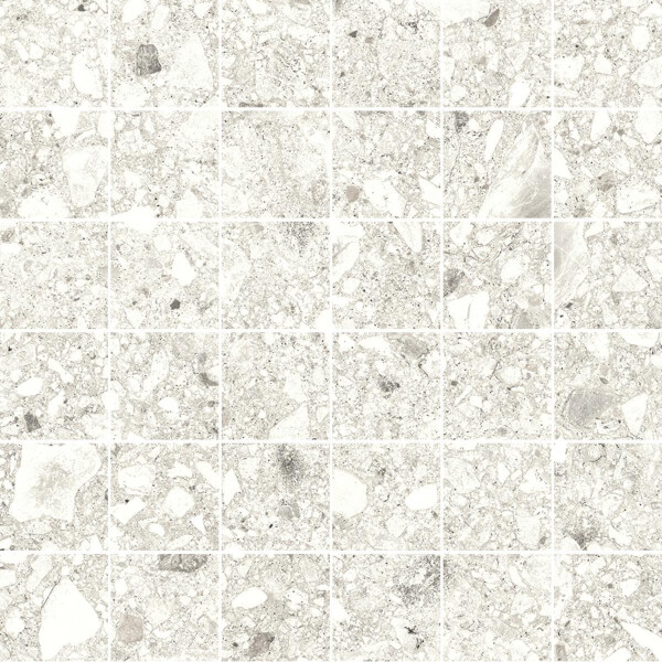 Ceppo Di Gre - Gre White   Mosaikfliese  "Monocolore36"   30x30cm  9mm  STRUTT