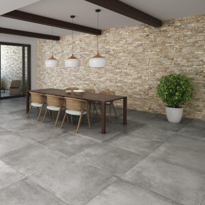 Meteora - Grigio   Pavimento e rivestimento   90x90cm  9,5mm  STRUTT