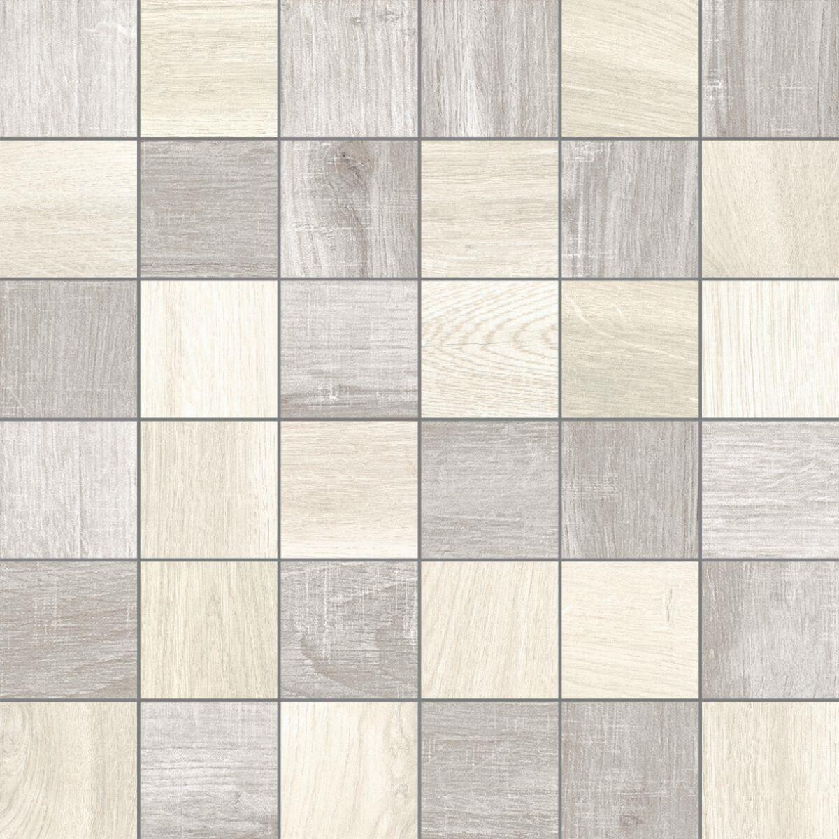 North Wind - Ivory/Grey   Mosaic tile  "Mix"...