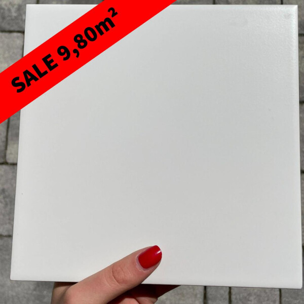 Cromia Bianco Matt  -  Wandfliese - 20x20cm - Gesamtpaket mit 9,80m²