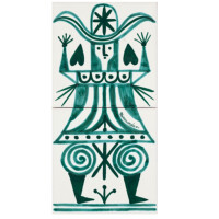 Decori Storici Verde  Dekorfliese  "Cavaliere 1"  20x40cm  10mm  LUC