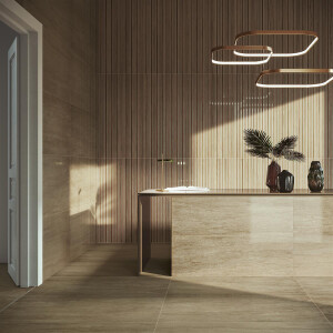 Travertini Due - Beige   Mosaikfliese  "Legno"  MATT  20x120cm  9,5mm
