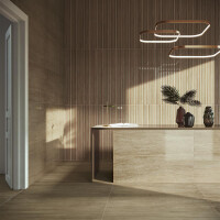 Travertini Due - Beige   Mosaikfliese  "Legno"  MATT  20x120cm  9,5mm